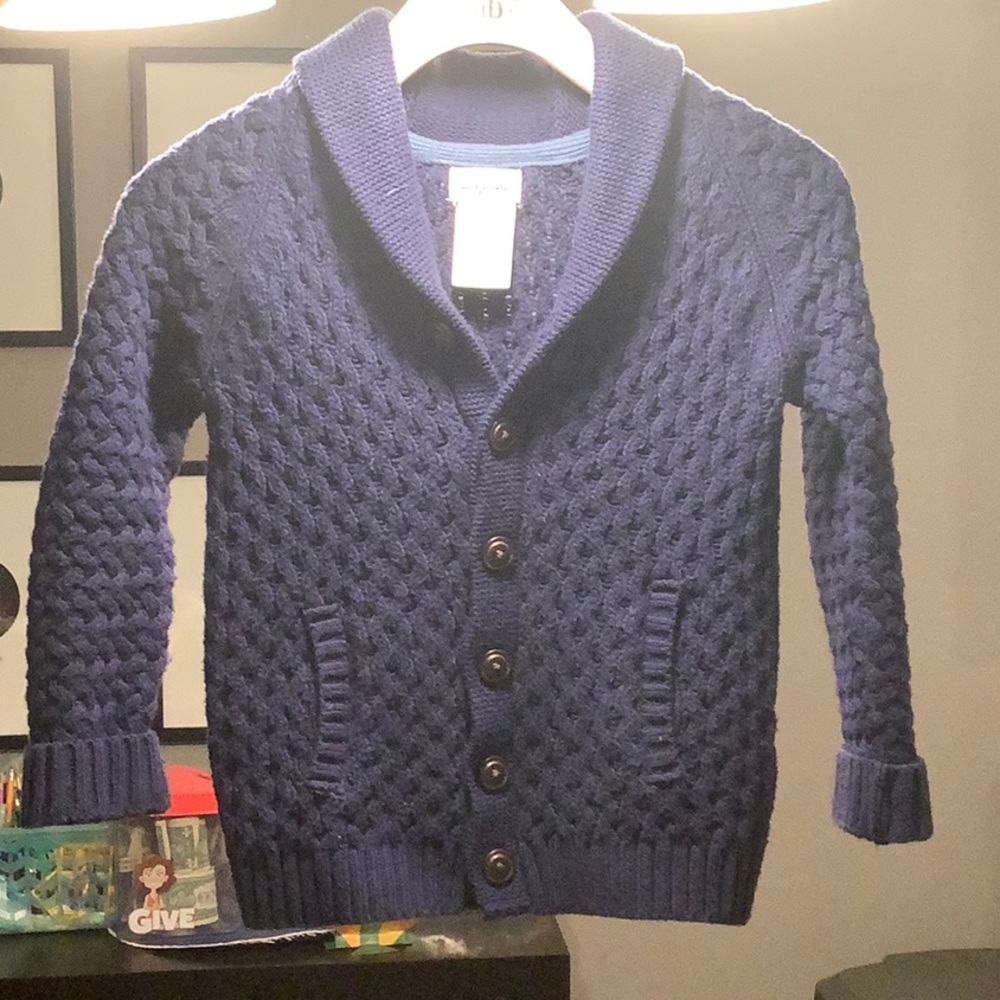 Textured Cardigan Sweater